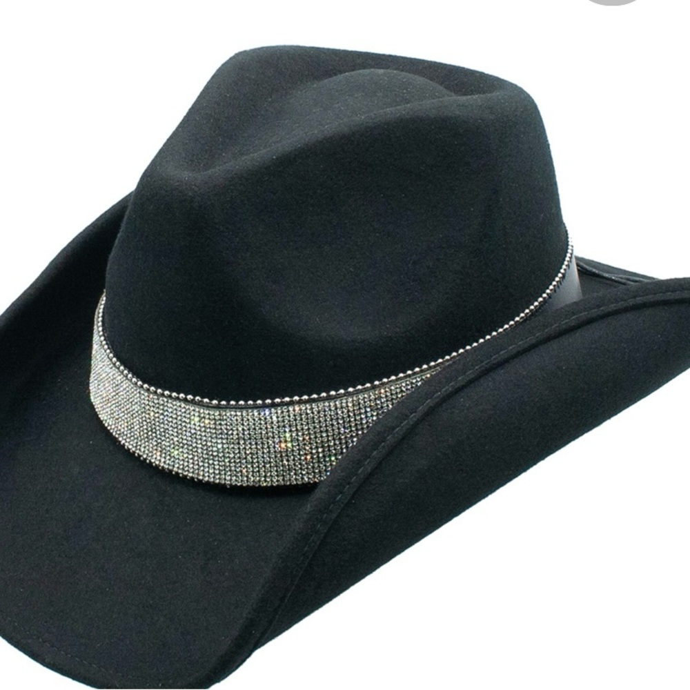 Peter Grimm Darrel Black Rhinestone Cowboy Hat